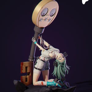 Homunculus with her Husband - 1/8 High Quality 12K 3D Printed Figurine - Unpainted Display Figurine - Garage-Kit - Fan Art | Kuru Figure