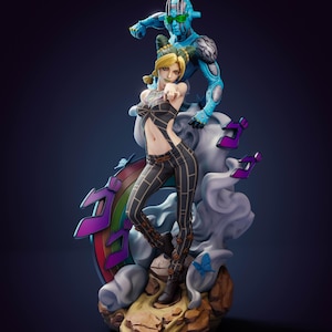 Kujo Jolyne - 1/7 - Figurine imprimée en 3D 12K de haute qualité de 330 mm - Figurine d&#39;exposition non peinte - Kit de garage - Fan Art | Figurines Kuru