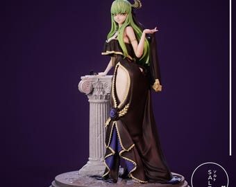 Sposa velata nera - 1:7 - 275 mm - Figurina di alta qualità stampata in 3D 12K, non verniciata - Statua da esposizione - Kit da garage - Fan Art | SaltSculpts