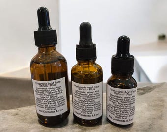 2.0 Hyaluronic Acid Face Serum – Plus | Unscented | Aloe, Green Tea & Rice Ceramides