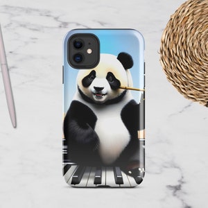 Panda Sitting on Piano | Durable iPhone Case | Glossy/Matte Versions for All iPhone Models