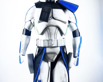 Komplettes und bemaltes Captain Rex – Phase-2-Rüstungsset für Star Wars: The Clone Wars Cosplay, zertifiziert für die 501. Legion