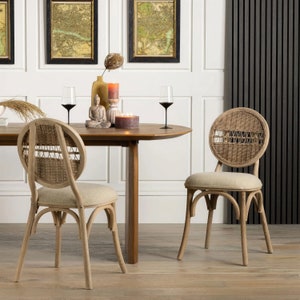 lounge chair - boho rattan chair - wooden chair - dinning chair - desk chair - patio furniture