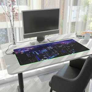 LED  Night City Gaming Mouse Pad