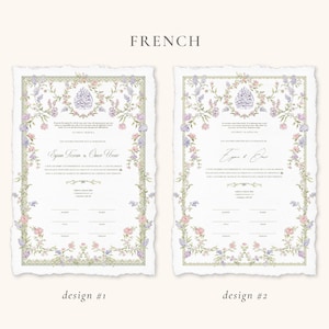 A4 Nikkah Certificate Pastel Floral | Dini Nikah Belgesi Akdi Hatıra | Islamic Marriage Contract Wedding Muslim Keepsake image 10