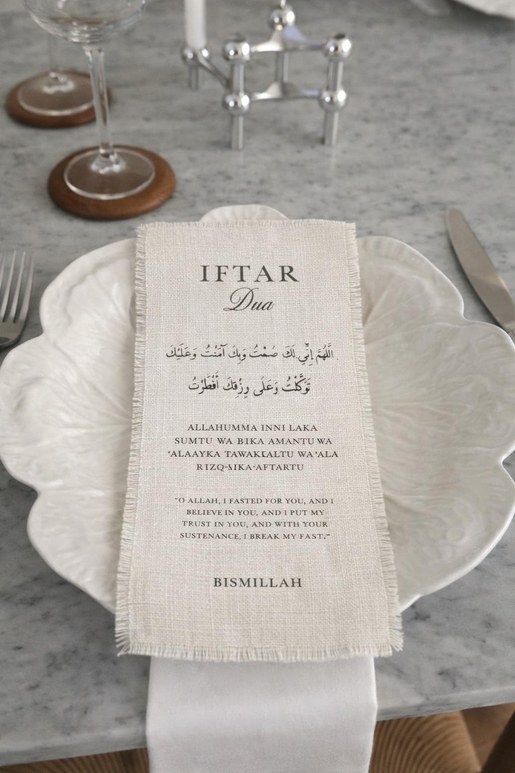 Linen Dua Cards Iftar Ramadan Home Decor Islamic Table Setting - Etsy