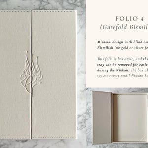 Certificato A4 Nikkah Floreale Oro / Dini Nikah Belgesi Akdi Hatıra / Contratto di matrimonio islamico Matrimonio Musulmano Ricordo immagine 6