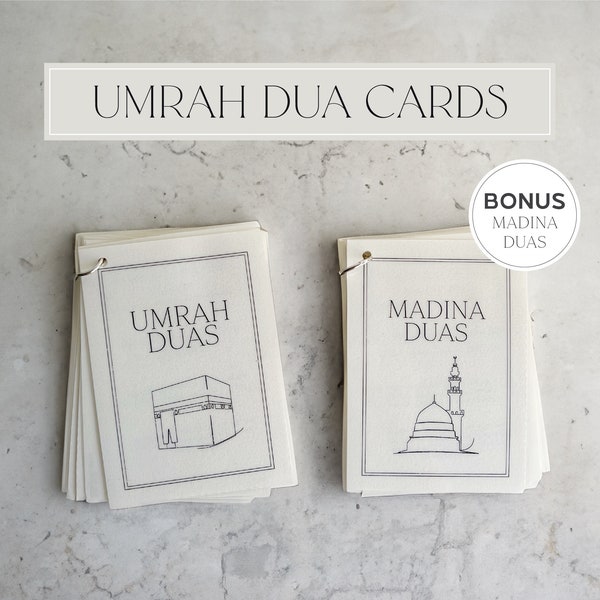 Umrah Dua Karten Physische Karten Makkah Madina Geschenk Umrah Guide