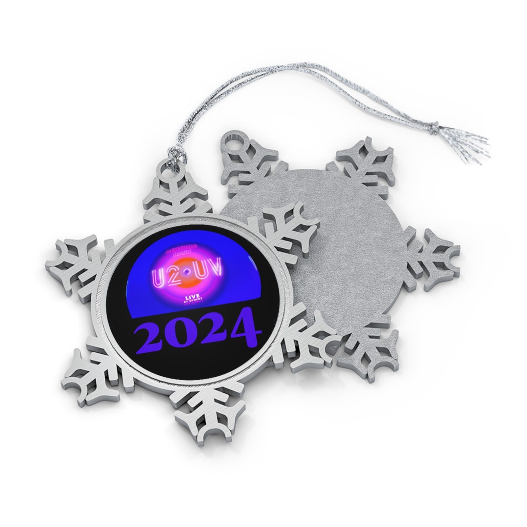 Las Vegas U2 Pewter Snowflake 2024 Ornament, U2 Souvenir, 2024 Ornament