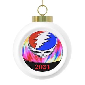 Las Vegas Sphere Dead and Company 2024 Christmas Ball Ornament Shakedown Street, Jerry Garcia, Touch of Grey