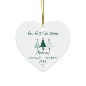 Personalized Christmas Ornament, Perfect for Newlyweds or Couples, First Christmas Together Decoration, Holiday Keepsake