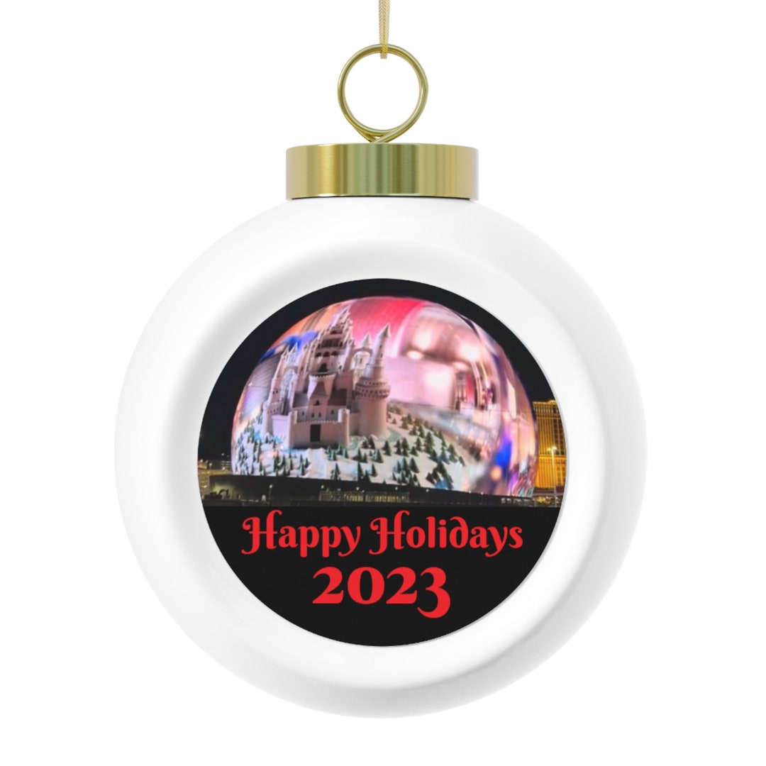 Las Vegas Sphere Snow Globe 2023 Christmas Ball Ornament Etsy