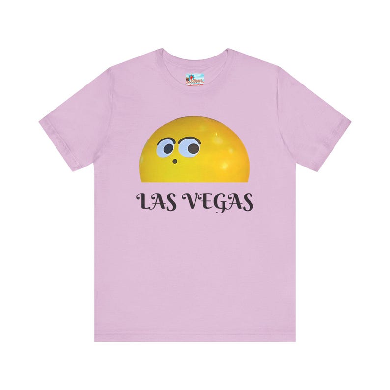 Orbie the Sphere Las Vegas Emoji Unisex Tee, Wide Eyed Graphic Sphere