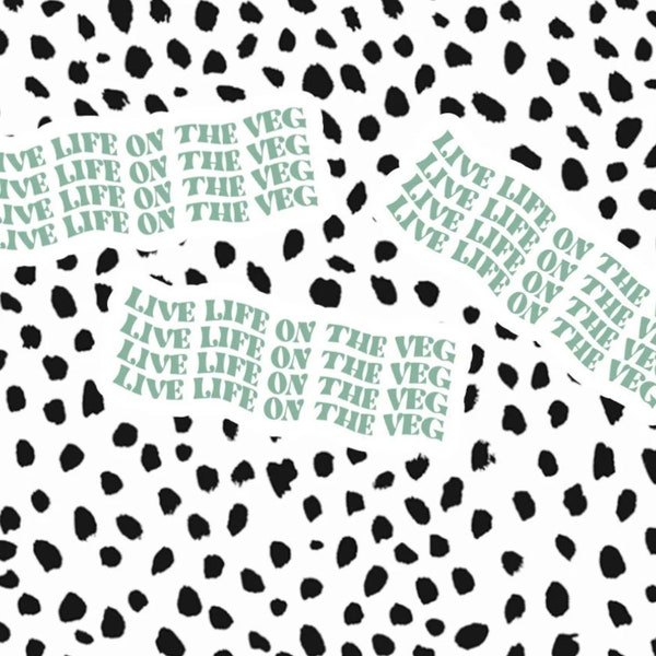 Live Life on the Veg Sticker, Stickers for Vegans, Stickers for Vegetarian, Animal Rights Stickers, Vegan Pun Sticker