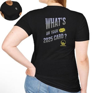 Wat staat er op je bingokaart voor 2025 Funny Predictions Wild Guess Tee Happy New Years komische tshirt Funny 2025 Predicting Next Years Chaos