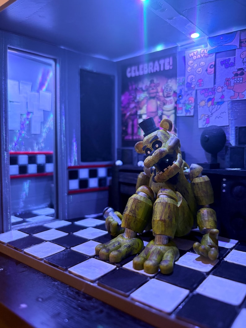 Five Nights at Freddy's security room LED diorama