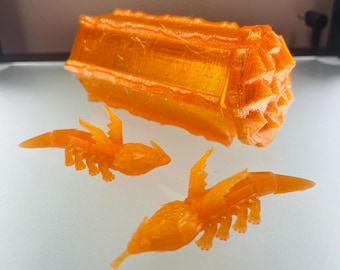 Fireworm honeycomb egg bundle of 2 - How to Train Your Dragon movable minis.