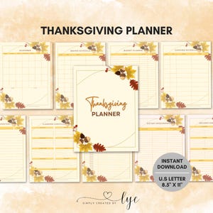Thanksgiving Planner, Holiday Meal Organizer