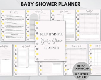 Baby Shower Party Planner, Event Planning Organizer, Baby Shower Hosting, Party Planning Guide, Baby Shower Planner, POLKA DOTS