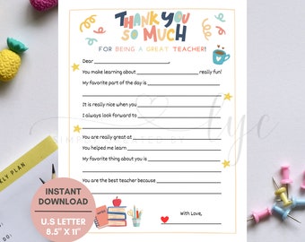 Carta de agradecimiento al maestro, maestro de agradecimiento, idea de regalo para maestros, regalo personalizado de agradecimiento al maestro, regalo de agradecimiento para maestros