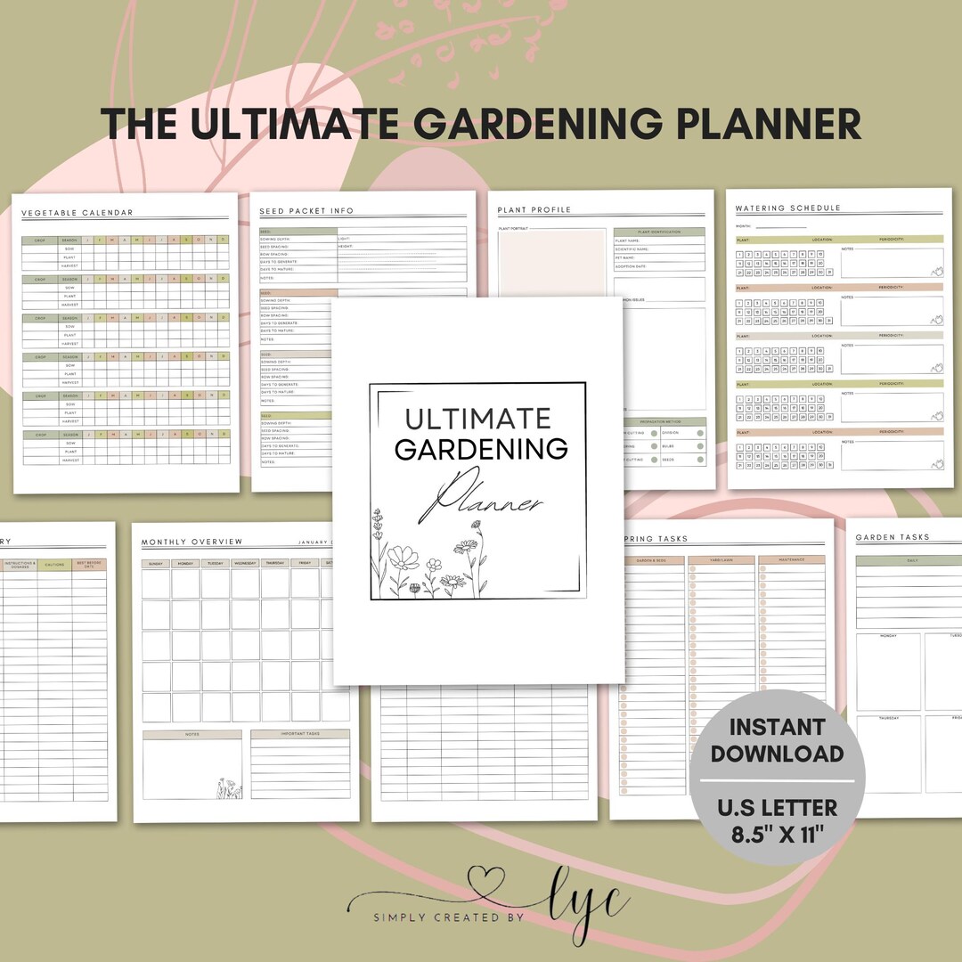 Ultimate Gardening Planner, Plant Records, Garden Logbook - Etsy