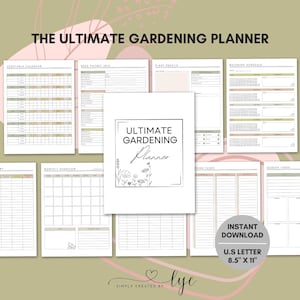 The Ultimate Gardening Planner, Garden Planner, Plant Planner, Garden Journal, Garden Organizer, Plants Records, Gardening Logbook