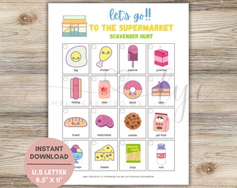 Supermarket Scavenger Hunt, Indoor Treasure Hunt Printable, Scavenger Hunt For Kids, Kids Indoor Games, Preschool Outdoor Activity