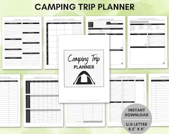 Camping Trip Planner, Travel Journal, Travel Planner, Campground Organizer, Family Camping Planner, Camping Planner, Family Camping Trip