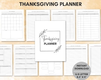 Thanksgiving-Planer, Feiertagsmahlzeit-Organizer