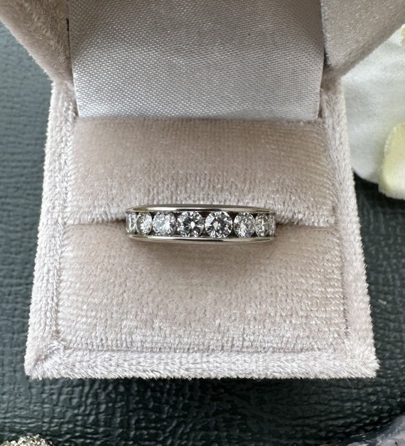 14K White Gold 1.5ct Channel Set Diamond Ring - image 1