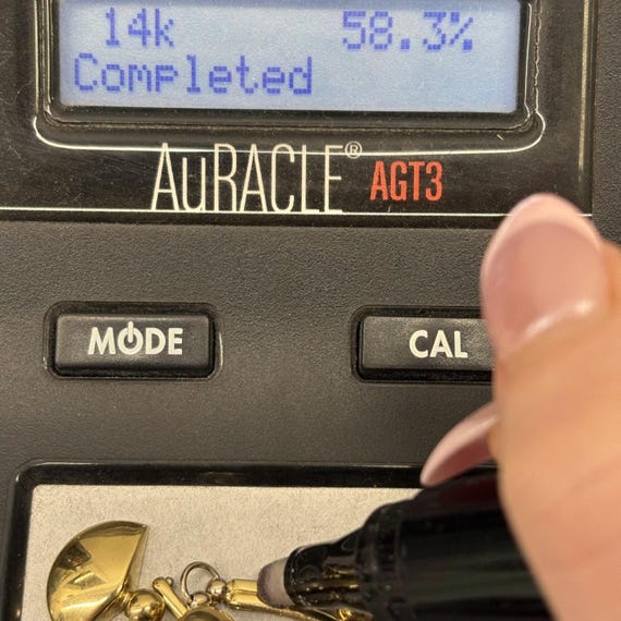 14k Two-Tone Dangle Earrings - image 5