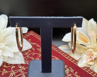 14k Yellow Gold Hoop Earrings