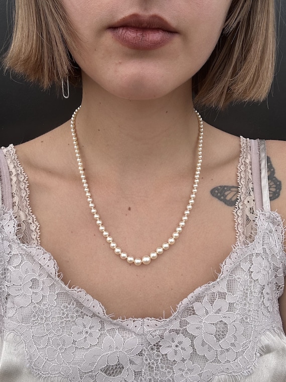 14K Yellow Gold Pearl Necklace