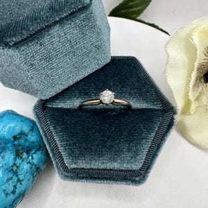 14k Yellow Gold Diamond Solitaire Ring
