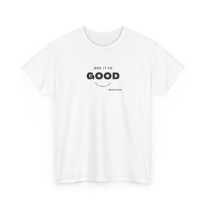 Ropa de mujer unisex, camiseta cristiana exótica, simple de la iglesia, camiseta de Dios es bueno, ropa inspirada en el Espíritu Santo, ropa para cada temporada, imagen 5