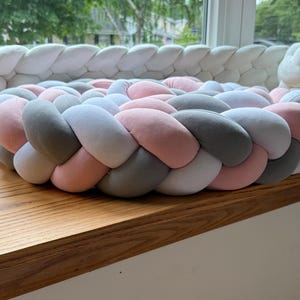 Braided pillow for bed Knot Cushion Chunky Soft Draft Stopper for Kids room Decor noise Light Protector Door Window Cute stopper Home decor