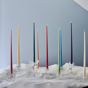 4 Pack Multi Color Spiral Taper Candles Unscented Twist Dinner Candlesticks  7.5