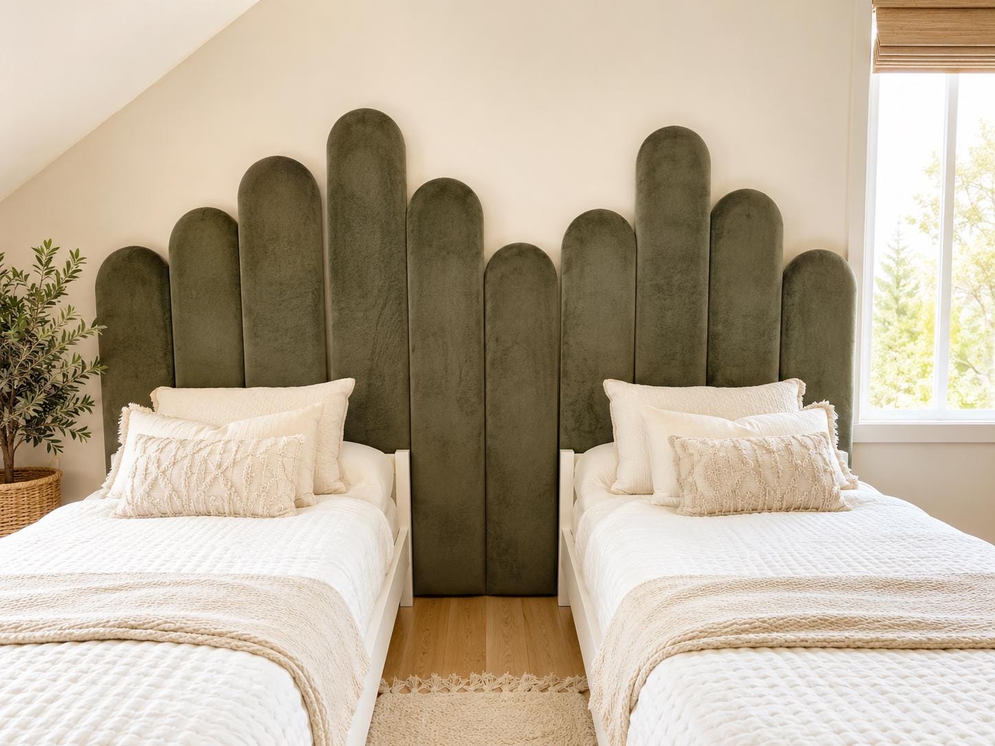 Wall Panels Fabric Soft Headboard Upholstered Padded Kids Room Decor