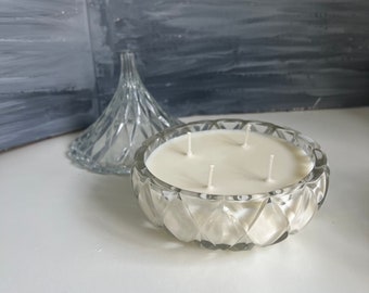Scented Soy Candles Vintage Glass handpoured candle Gift for mother
