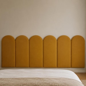 Custom Velvet Headboard Panels Easy Attach Upholstered Wall Headboard Modular Foam Bed Luxury Oval Square Soft