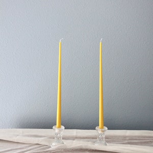 Colored Taper Beeswax Dripless Candles Candlesticks Pastel color Handmade image 7