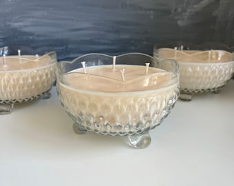Scented Soy Candles Vintage Glass handpoured candle Gift for mother