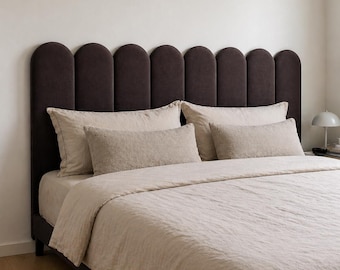 Custom Velvet Headboard Panels, Upholstered Modular Foam Bed Headboard, Oval Square Shapes
