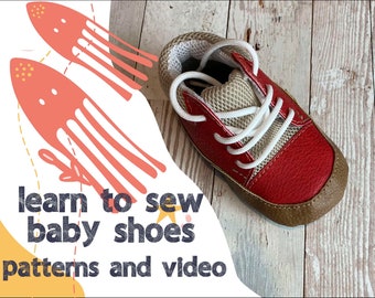 SNOOPY baby shoe- PDF pattern - sewing instructions video - baby shoe - PDF patterns - video with sewing instructions