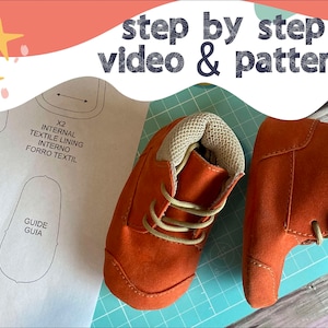 RAINBOW baby shoe- PDF pattern - sewing instructions video - baby shoe - PDF patterns - video with sewing instructions