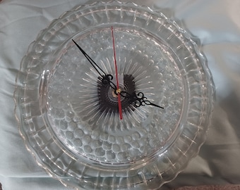Large Glass Platter Clock