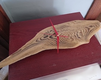 Driftwood Wall Clock: Found Wood, 18-Inch Wide