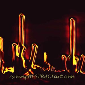 Einzigartige abstrakte Saguaro-Kunst für Sammler, fesselnde Wüstenvibe, erheben Sie Ihren Raum mit einzigartigem Dekor, abstraktem Objekt (AO-005)