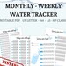 Weekly Water Tracker 30 Day Water Challenge Printable Water - Etsy