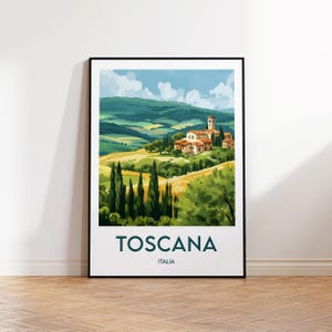 Toscana Poster, Toscana Art Print, Toscana Italy customizable, Vintage Travel Poster, Tuscany Italy Gift, Affiche Toscana Italia
